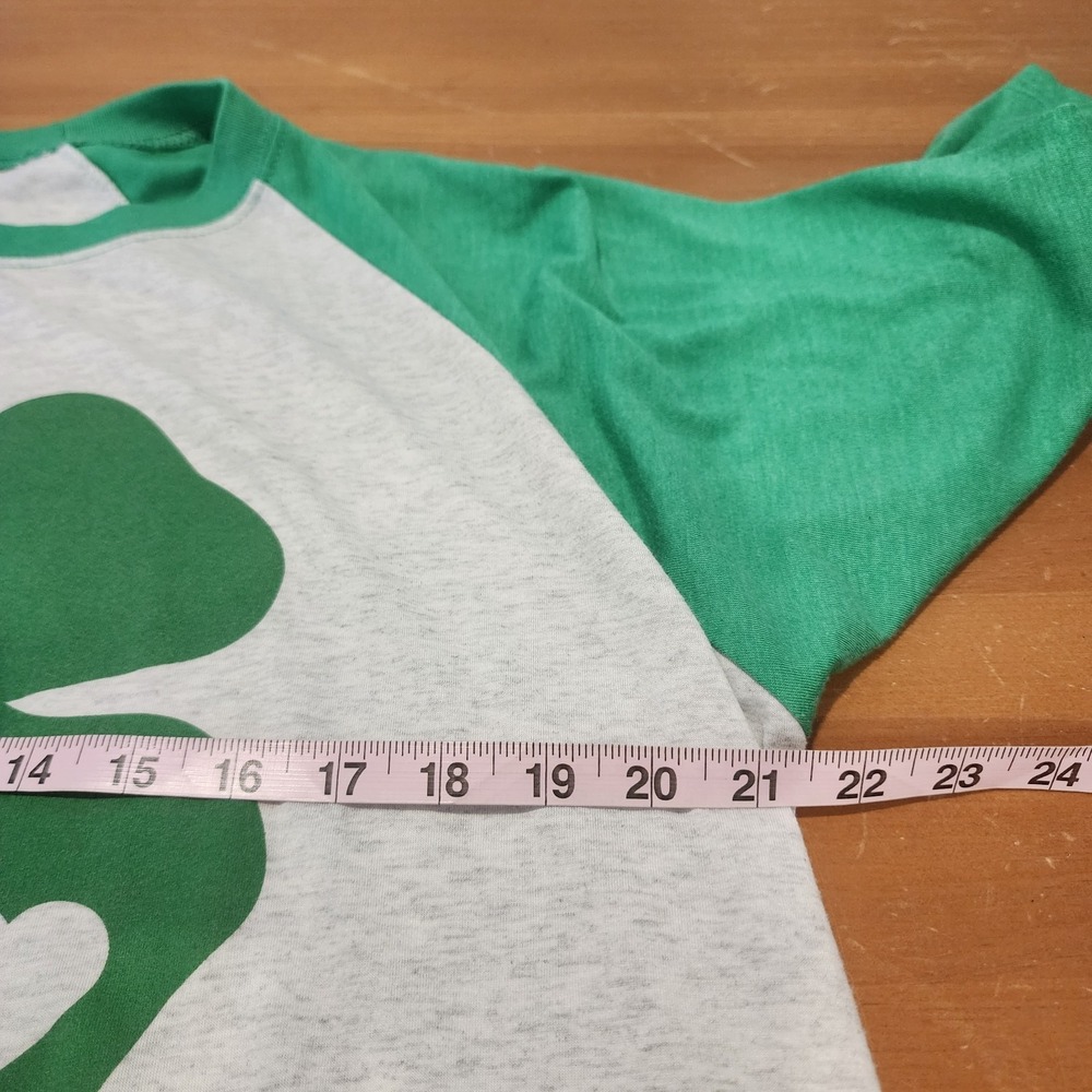 Shamrock Shirt Womens XL Next Level St. Patrick's‎ Day Irish Green Gray Heart - Picture 5 of 8